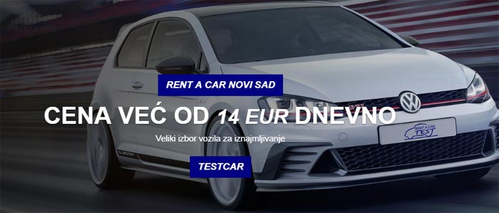 Rent a car TEST Novi Sad
